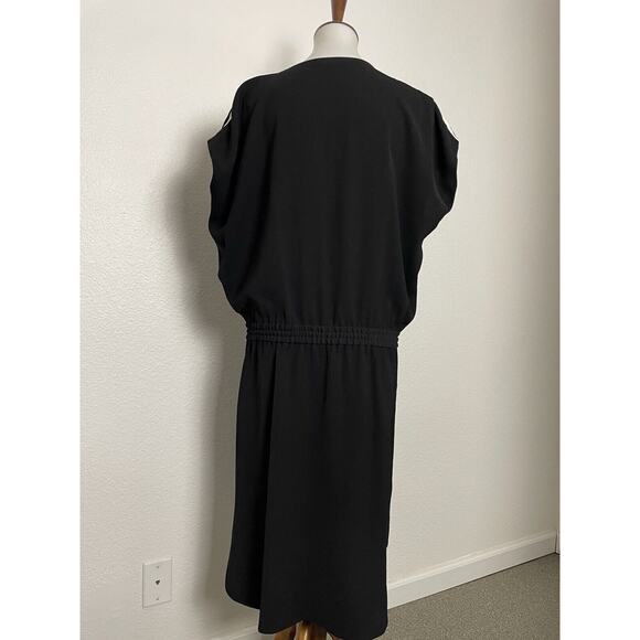 Vince Dress Hi Low Mini Colorblock Zip Front Drawstring - Picture 4 of 10